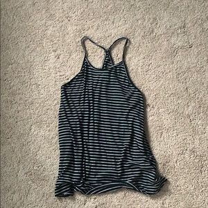 Black and White Striped Cami Top